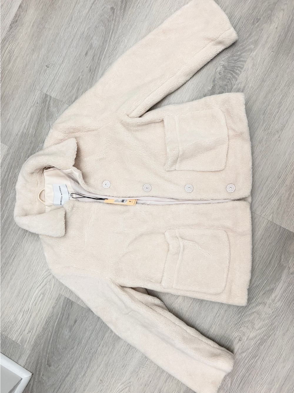Rebecca Minkoff Cream Teddy Jacket
